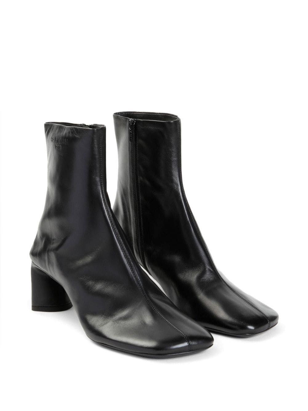 Balenciaga 60mm Duty Free Black Leather Ankle Boots, Size 36, New $995